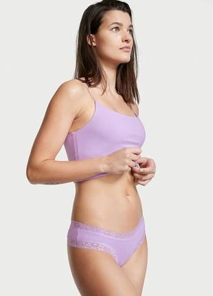 Хлопковые трусики чикстеры с кружевом с ххл victoria's secret виктория сикрет вікторія сік...