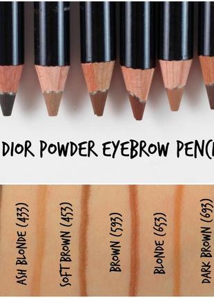 Dior пудровый карандаш для бровей dior sourcils poudre powder eyebrow pencil4 фото