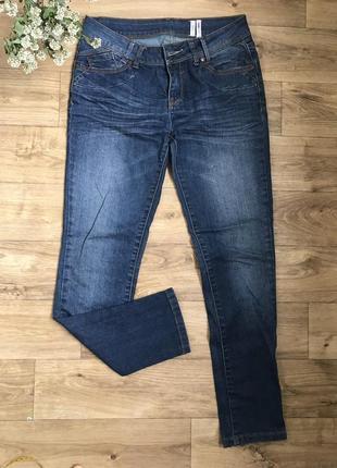 Джинсы скинни темно-синие