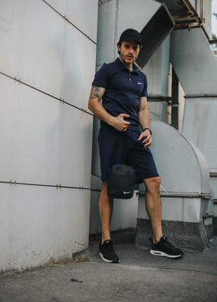 Костюм футболка-поло шорти кепка барсетка