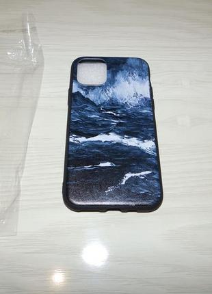 Чохол для iphone 11 pro морська хвиля , темне море дизайнерські чохли2 фото