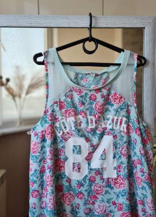Летняя блузка в цветочный орнамент 🌺3 фото