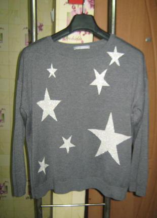 Стильный молодежный легкий полувер джемпер свитер marks & spencer 16р.турция1 фото