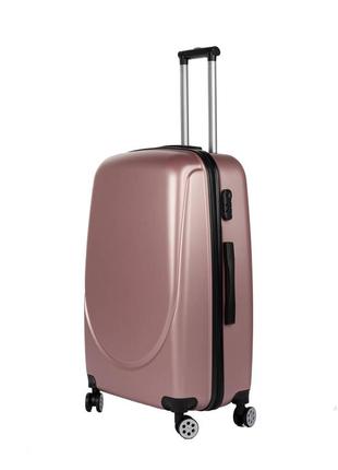 Чемодан пластик велика pink розовый 9855