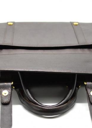 Кожанная сумка портфель tarwa, tc-4964-4lx темно-коричневая4 фото