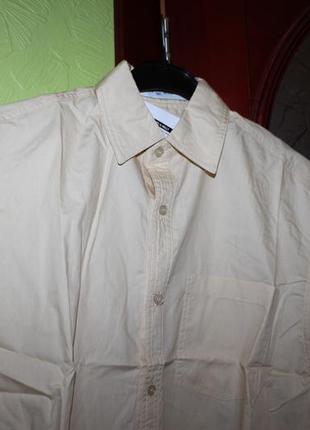 Новая кремовая мужская рубашка, размер хл, хлопок4 фото