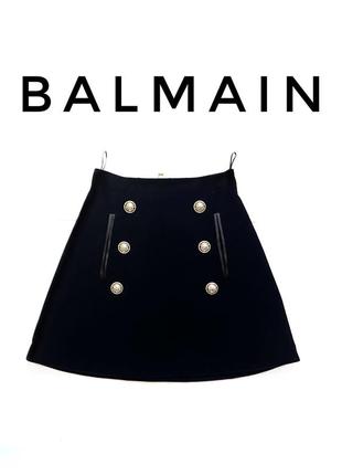 Balmain спідниця, трапеція, бархат.