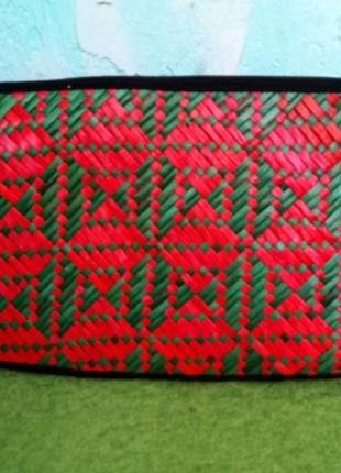 Клатч из соломки, этно стиль.