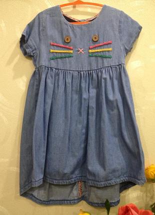 Платье деним джинсовое next 4-5 лет