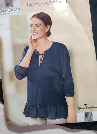 Жіноча однотонна блуза вільного крою blue motion, розмір m (40/42), чорний