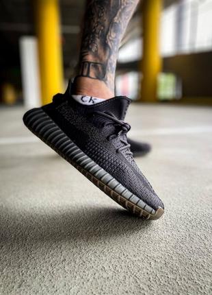 Adidas yeezy boost 350 "cinder" (рефлектив) чоловічі кросівки адідас ези буст чорні