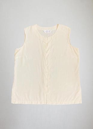 Винтажная нюдовая шёлковая кремовая блуза винтаж телесный топ шелк шовк m l