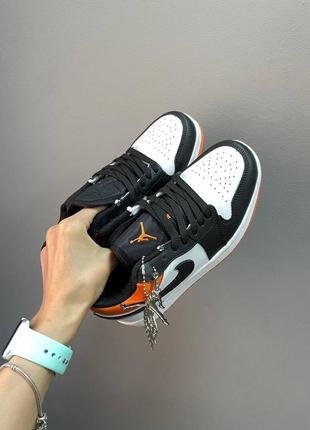 Nike air jordan 1 retro low black orange  женские кроссовки найк аир джордан3 фото
