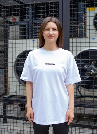 Оверсайз футболка without ukrainian white woman 80486011 фото