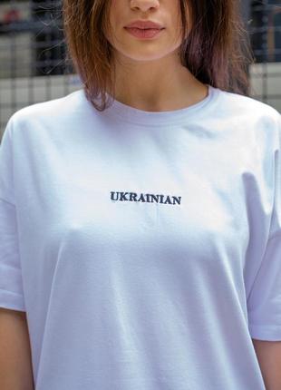 Оверсайз футболка without ukrainian white woman 80486013 фото