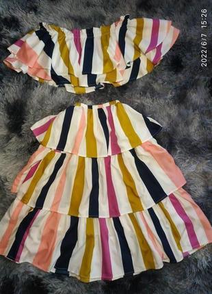 Nasty gal индия шикарный яркий костюм юбка топ с воланами л-хл1 фото