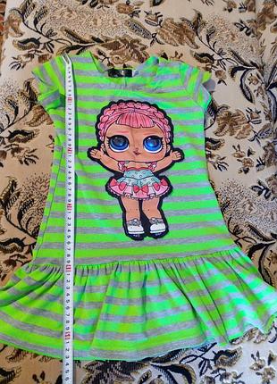 Платье ( туника) с куклой лол светиться!