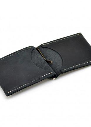 Кожаный зажим для денег черный raw-hold tarwa4 фото