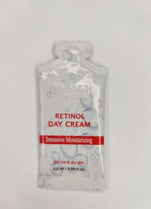 Увлажняющий крем для лица dr. sea retinol day cream intensive moisturizing 2.5 мл.