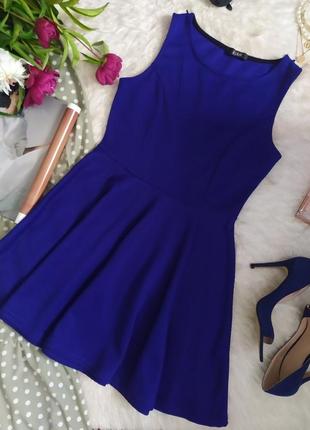Синє (кольору електрик) плаття міні розмір m l бренду kiah