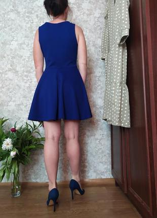 Синє (кольору електрик) плаття міні розмір m l бренду kiah8 фото