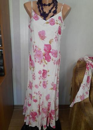 Сукня сарафан платье цветы  длинное7 фото