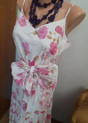 Сукня сарафан платье цветы  длинное4 фото