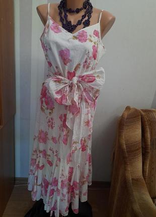 Сукня сарафан платье цветы  длинное2 фото
