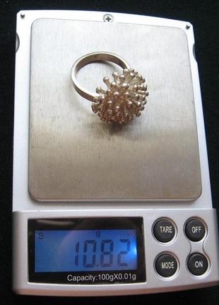 Гарнитур из серебра «одуванчик» (серьги, кулон, цепочка, кольцо)7 фото