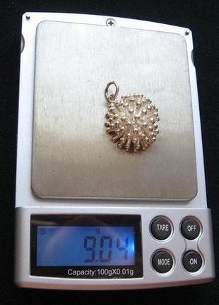 Гарнитур из серебра «одуванчик» (серьги, кулон, цепочка, кольцо)5 фото