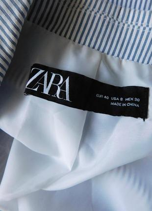 Двубортный полосатый пиджак блейзер в полоску на одну пуговицу от zara8 фото