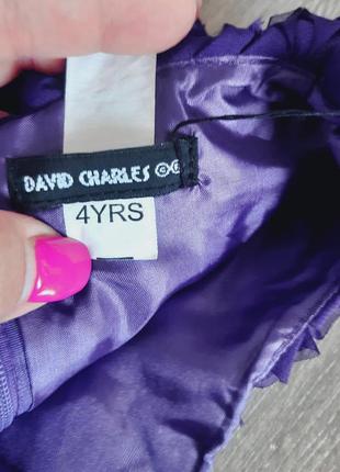 Платье сукня велюр с апликацией фиолетовое,3-4 года4 фото
