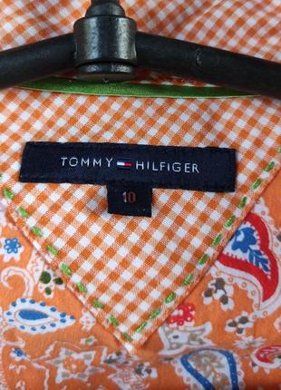 Tommy hilfiger рубашка женская летняя огурец орнамент яркая брендовая4 фото