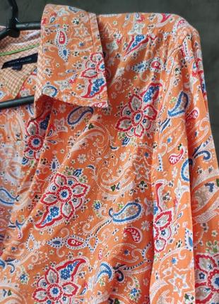 Tommy hilfiger рубашка женская летняя огурец орнамент яркая брендовая1 фото