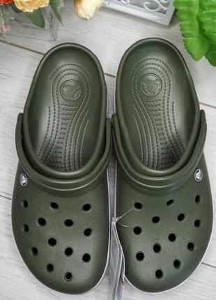 Кроксы сабо crocs crocband clog army green мужские кроксы сабо2 фото