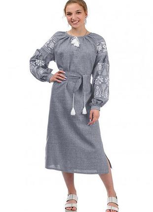 Стильна сукня - вишиванка жіноча, розміри s - xl