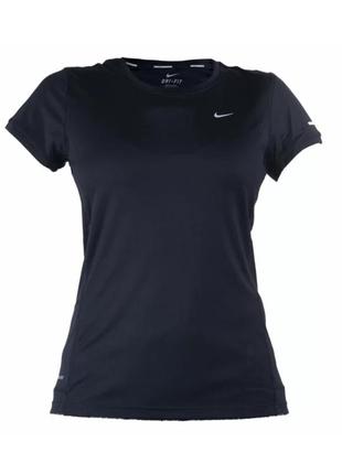 Черная футболка с круглым вырезом nike one miller4 фото