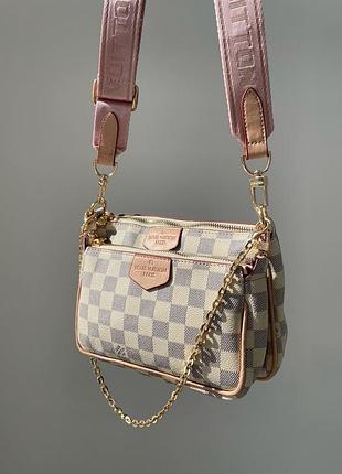 Сумка louis vuitton pochete multi ivory pink