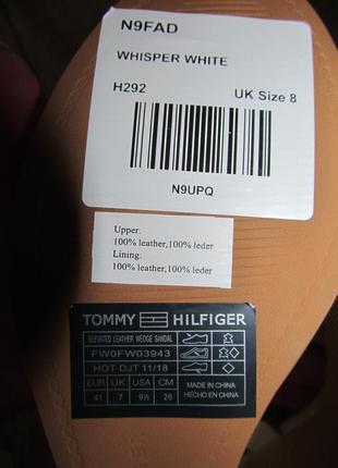 Tommy hilfiger кожаные босоножки р. 41-26см5 фото