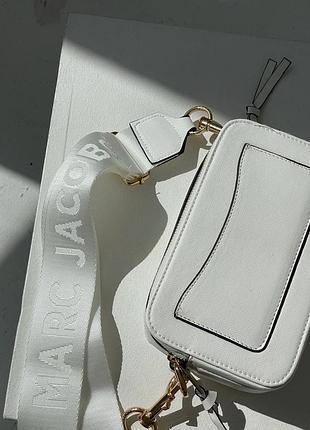 Сумка marc jacobs the snapshot white gold 8