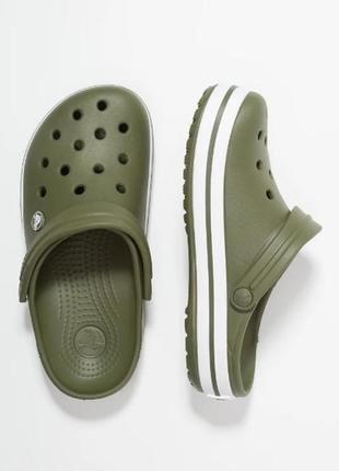 Кроксы сабо crocs crocband clog army green мужские кроксы сабо4 фото