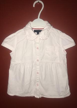 Tommy hilfiger / тонесенька блуза / 12-18міс.