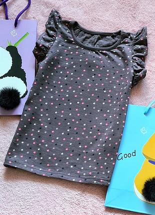 Футболка в звездочках принт zara next disney h&m