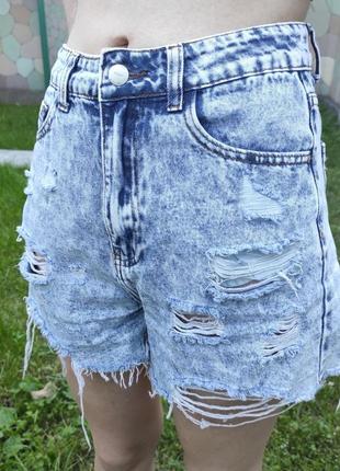 Женские джинсовые шорты кроп cropp 34р3 фото