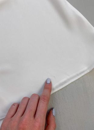Шифонова біла блуза на запах8 фото