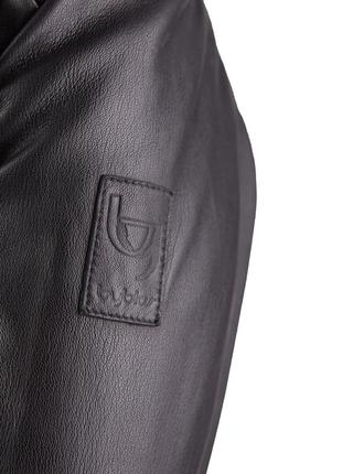 Чоловіча шкіряна куртка пілот бомбер byblos black