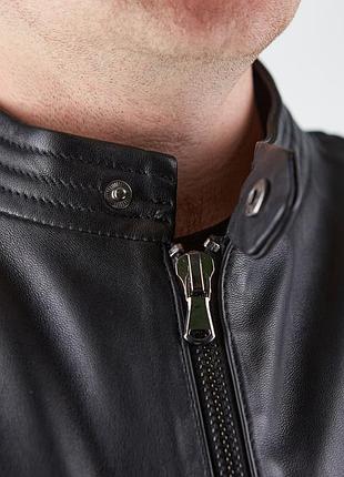 Чоловіча шкіряна куртка пілот бомбер byblos black