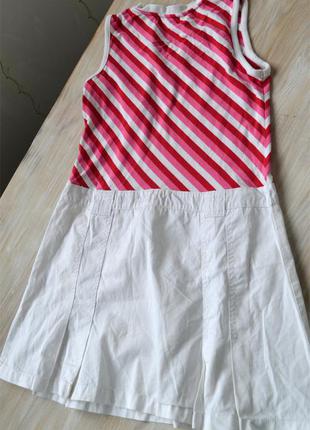 Летнее хлопковое платье для девочки р. 128-134(8-9лет)2 фото