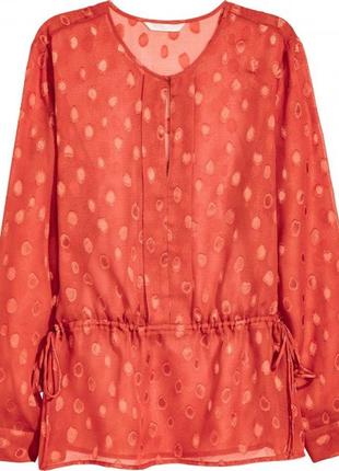 Брендовая,безумно красивая блуза кирпичного цвета1 фото