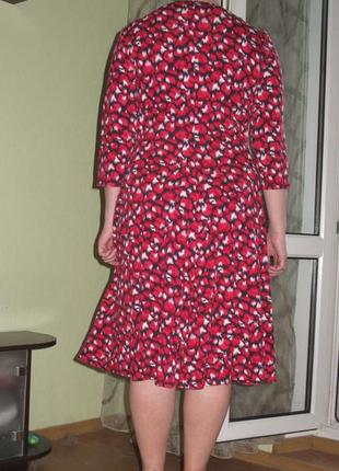 Яскраве комфортне трикотажне плаття "на запах" від бренду eastex3 фото